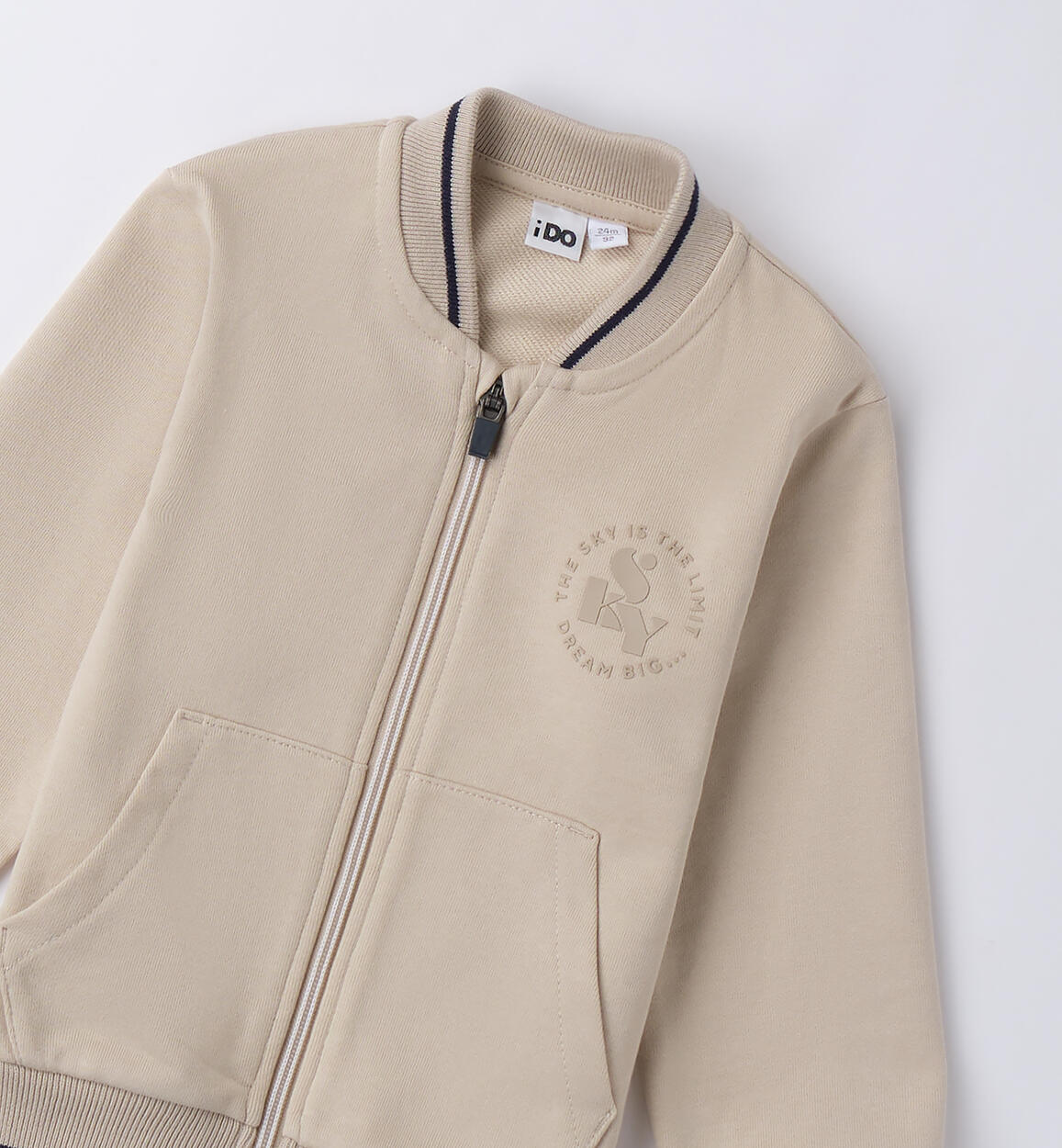 Felpa con zip bambino BEIGE-0435 - 1204B25200