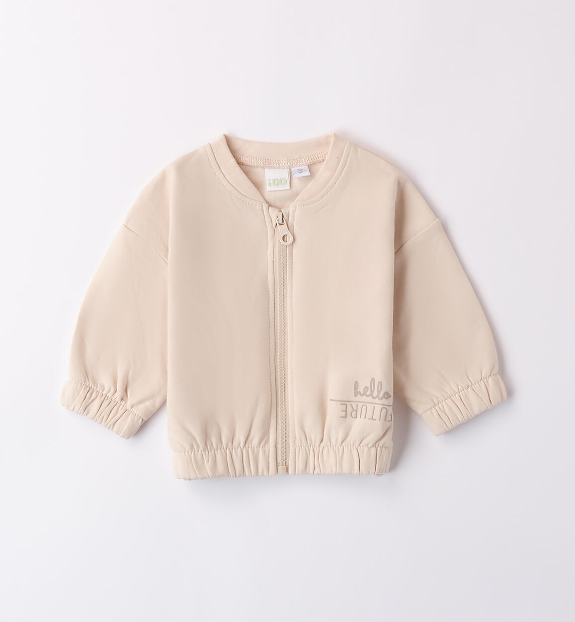Felpa con zip bimba PANNA iDO