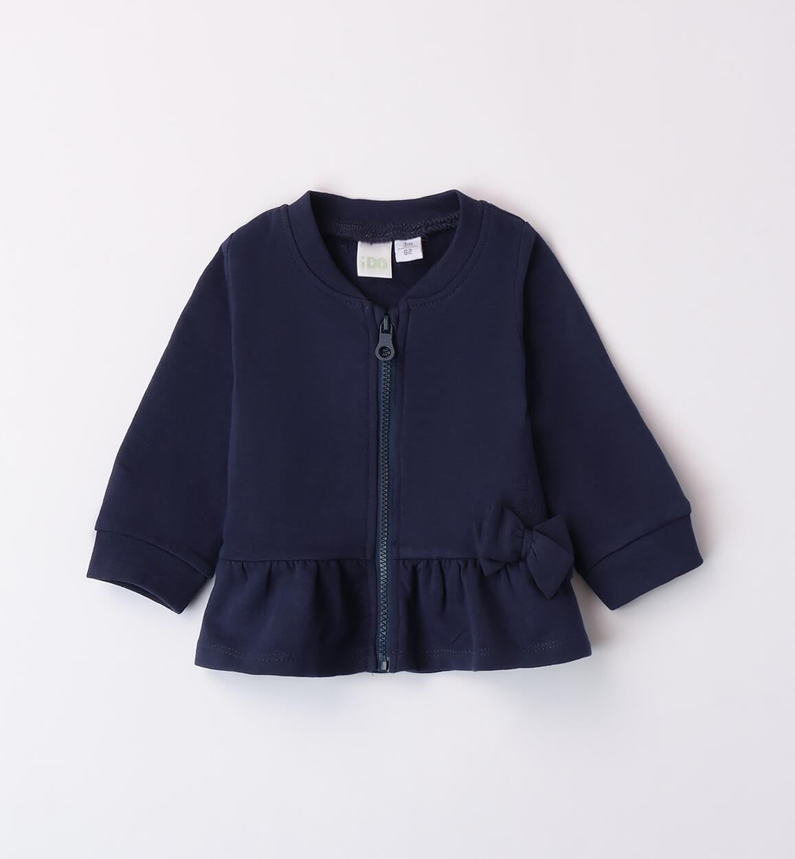 Felpa con zip neonata BLU iDO
