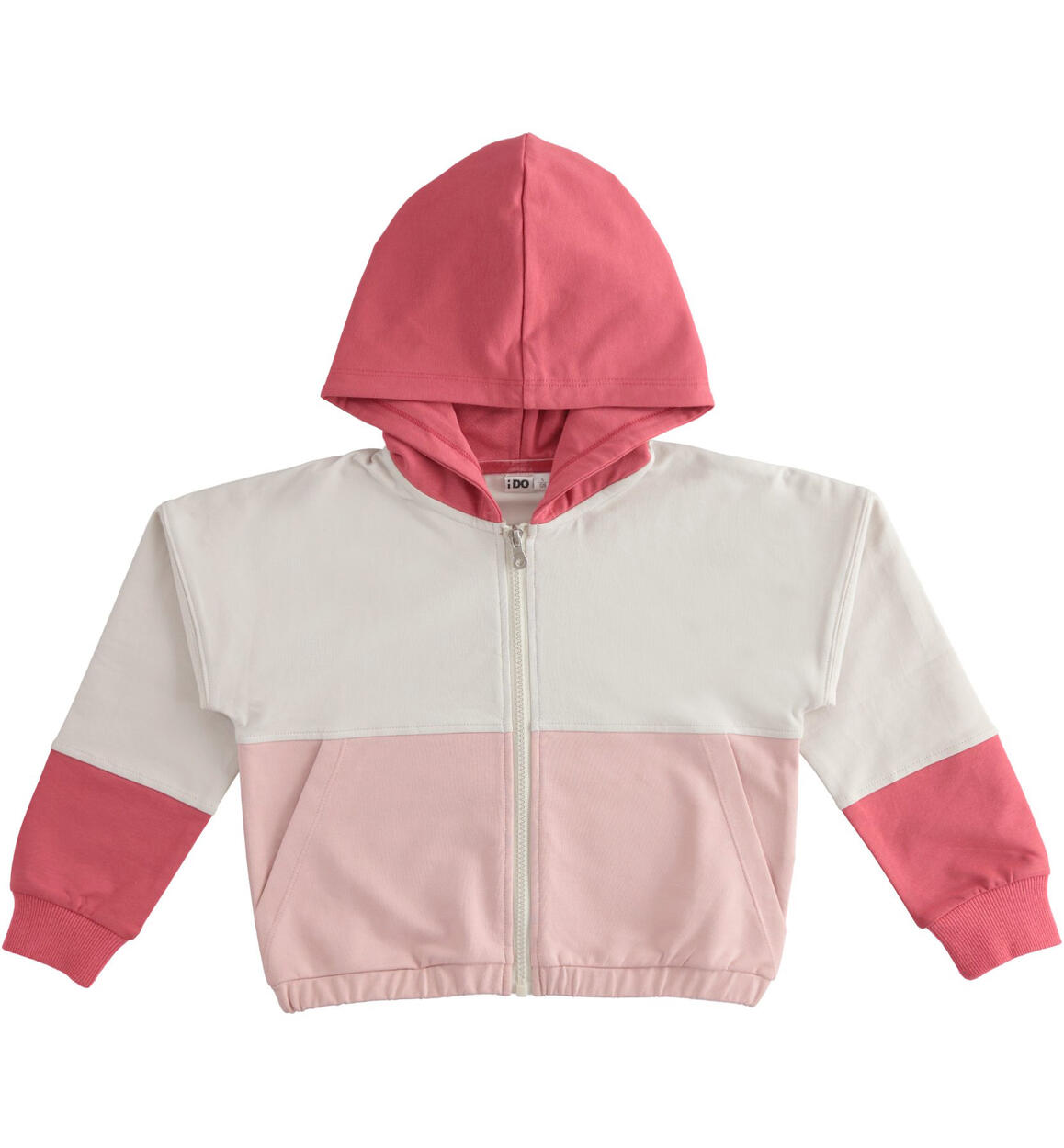 Two-tone girl zip sweatshirt  from 8 to 16 years by iDO CREAM iDO