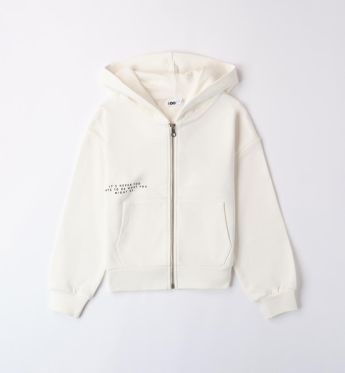 Felpa con zip ragazza PANNA iDO