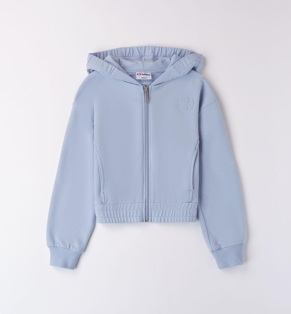 Felpa crop per ragazza AZZURRO SUPERGA