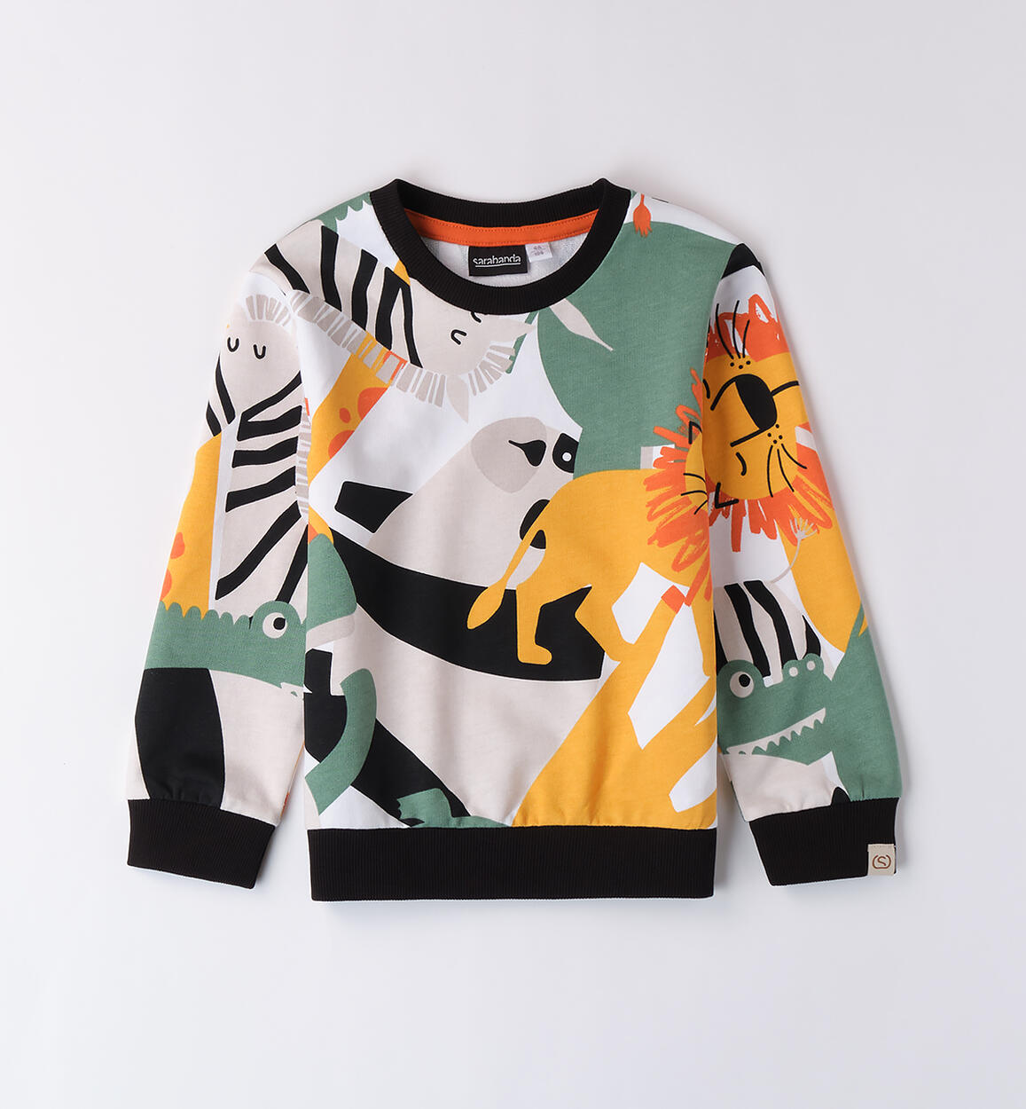 Felpa da bambino Sarabanda BIANCO-VERDE-6BDV - 1200B01200