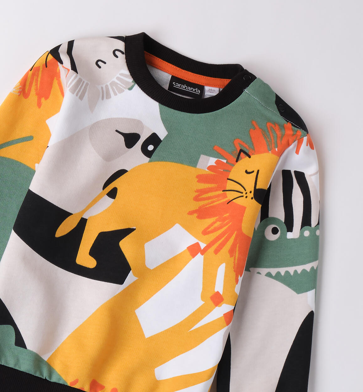 Felpa da bambino Sarabanda BIANCO-VERDE-6BDV - 1200B01200