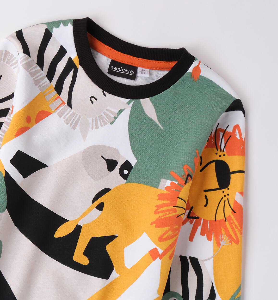 Felpa da bambino Sarabanda BIANCO-VERDE-6BDV - 1200B01200