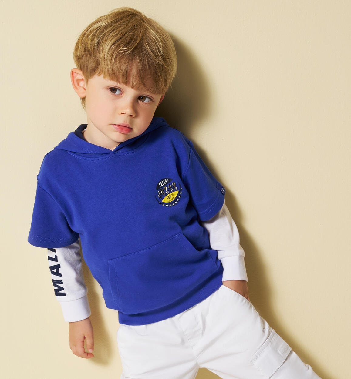 Felpa due pezzi bambino BLU Sarabanda