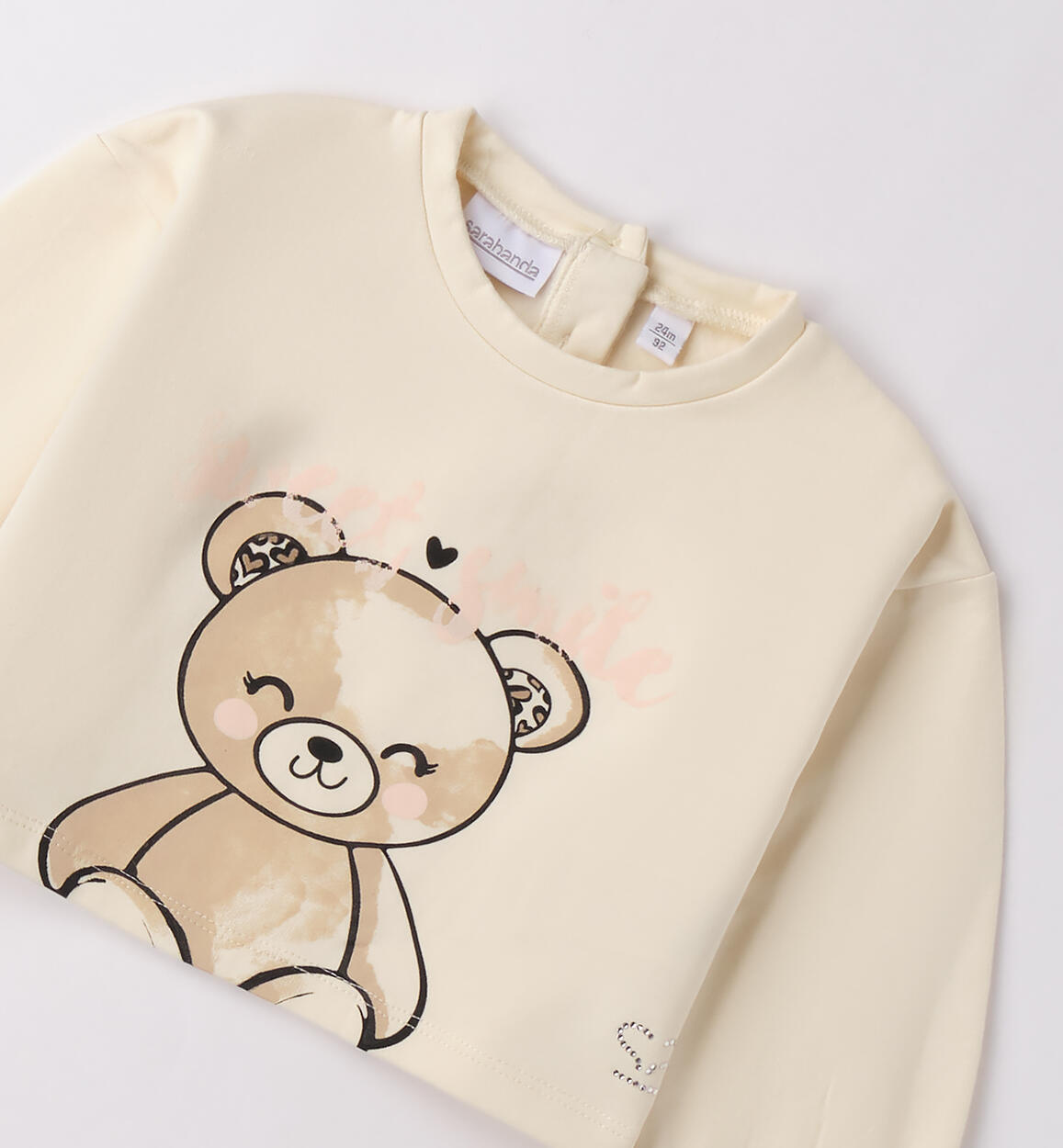 Felpa girocollo bambina CREMA-0921 - 1480F22700
