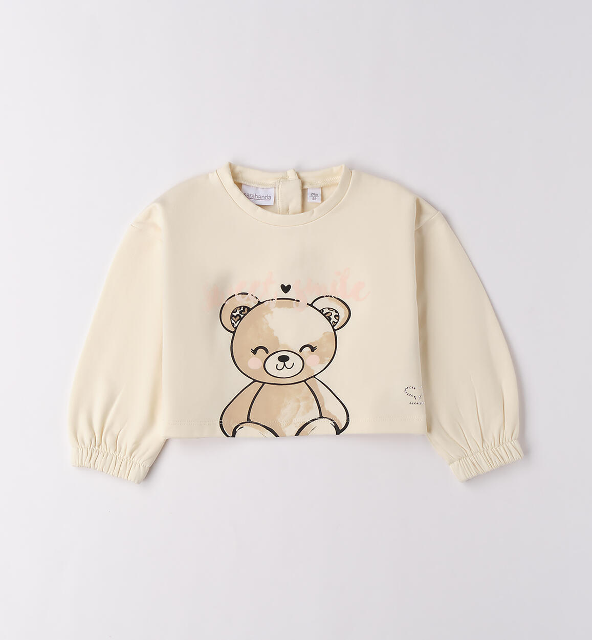 Felpa girocollo bambina CREMA-0921 - 1480F22700