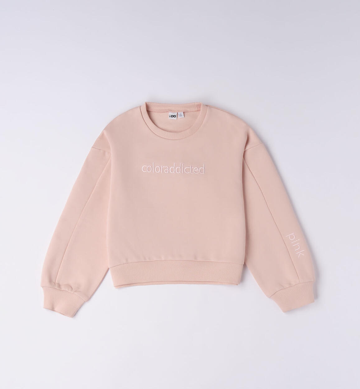 iDO crew neck sweatshirt for girls from 8 to 16 years PINK iDO