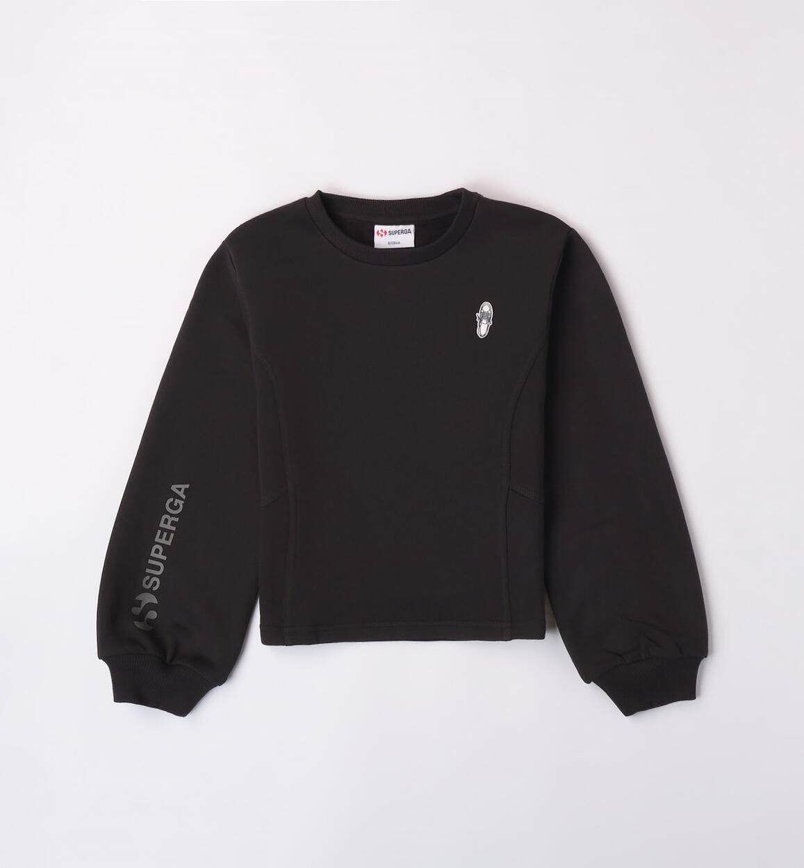 Superga crewneck sweatshirt for girls BLACK SUPERGA