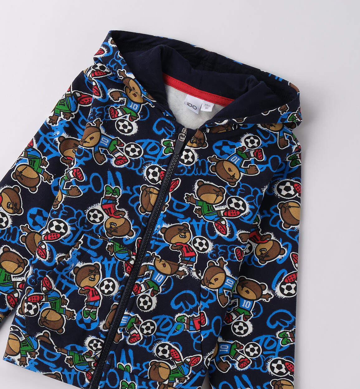 Felpa iDO bambino BLU-MULTICOLOR-6BUM - 1204F69600