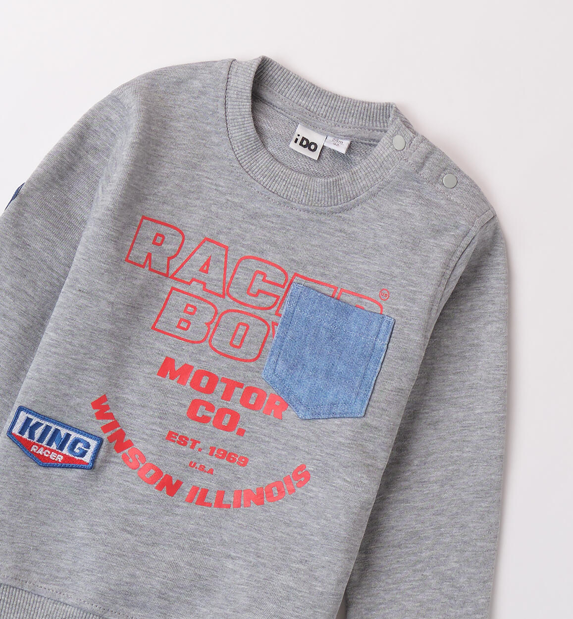 Felpa iDO bambino GRIGIO MELANGE-8992 - 1204B24500