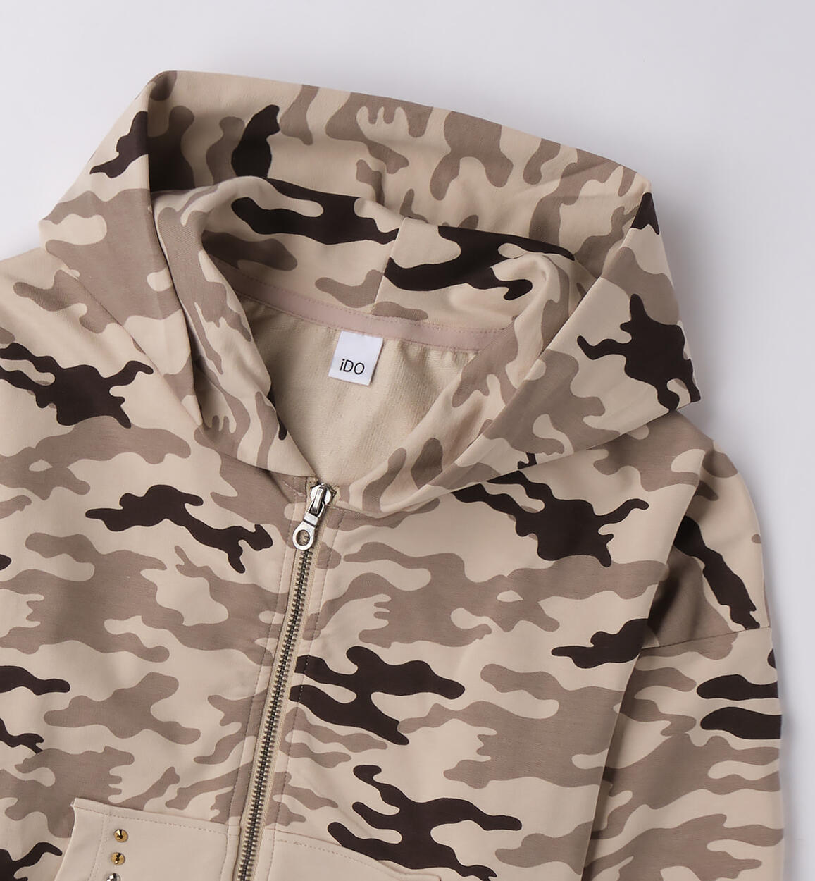 Felpa militare ragazza BEIGE-MARRONE-6BTE - 2464F50100