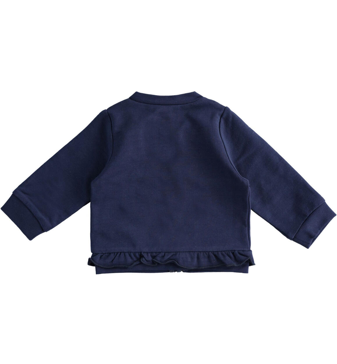 Felpa neonata con balza arricciata NAVY-3854 - 0484415500