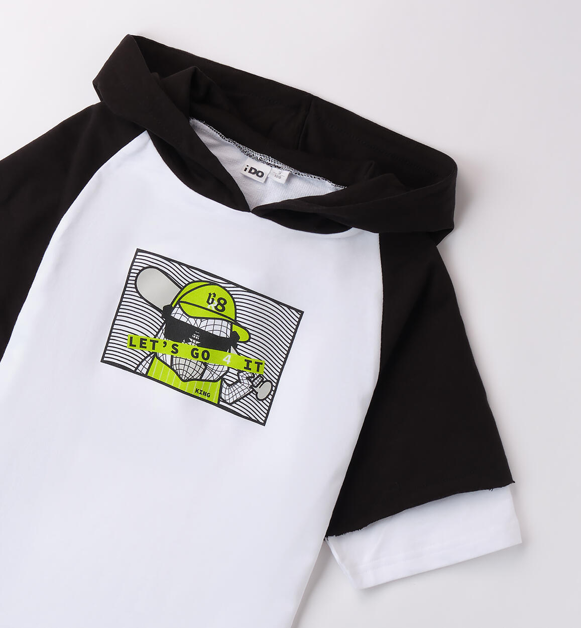 Felpa over per ragazzo BIANCO-0113 - 2434B61100