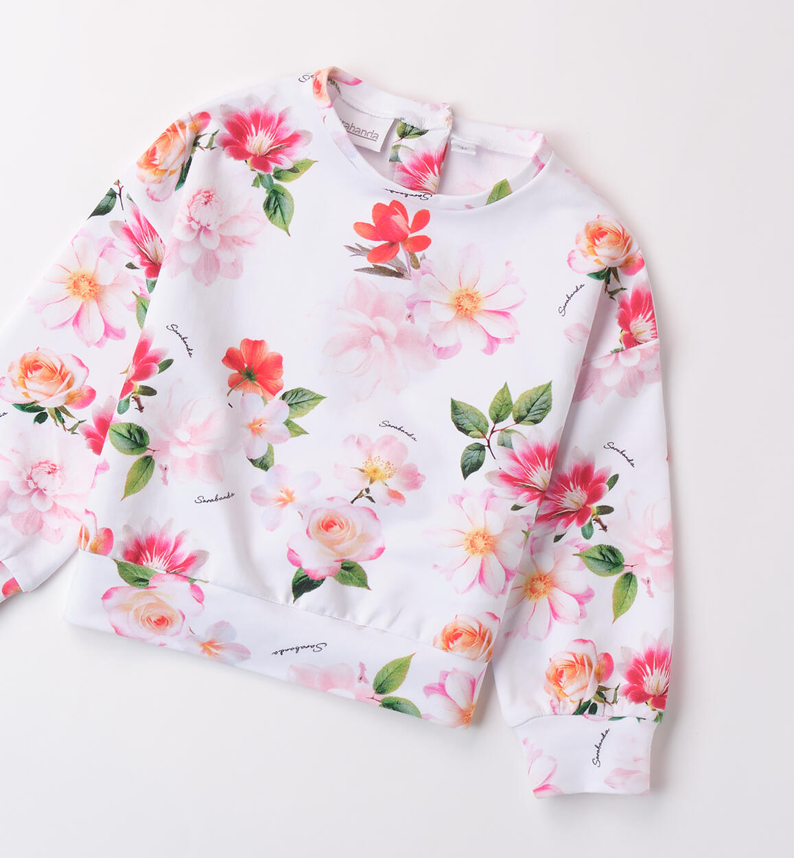 Felpa per bambina BIANCO-MULTICOLOR-6BFM - 1480B20100