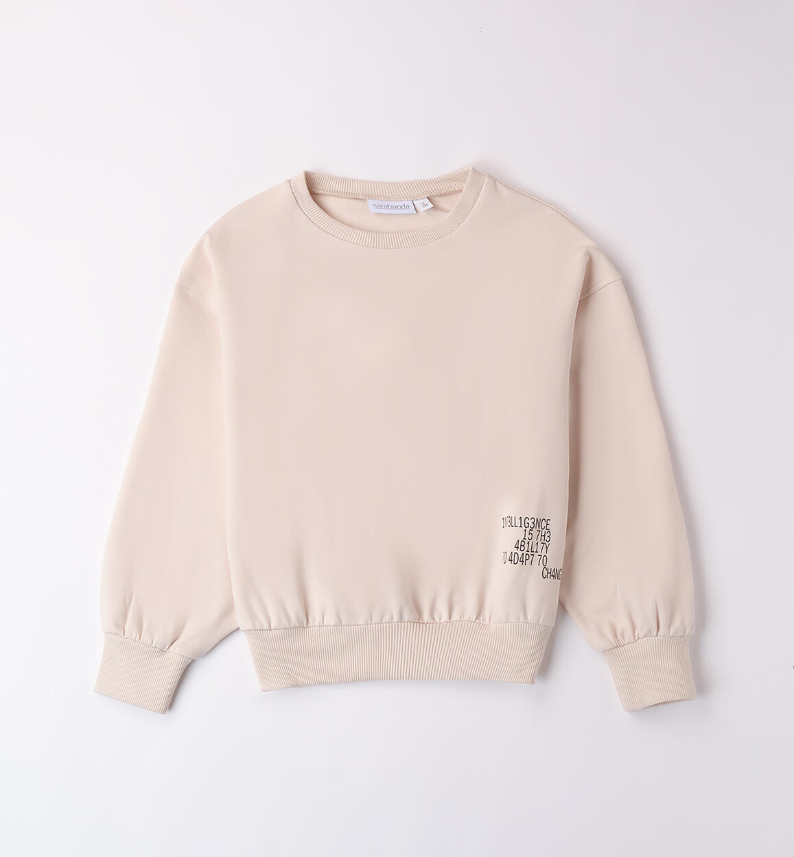 Felpa per ragazza BEIGE Sarabanda