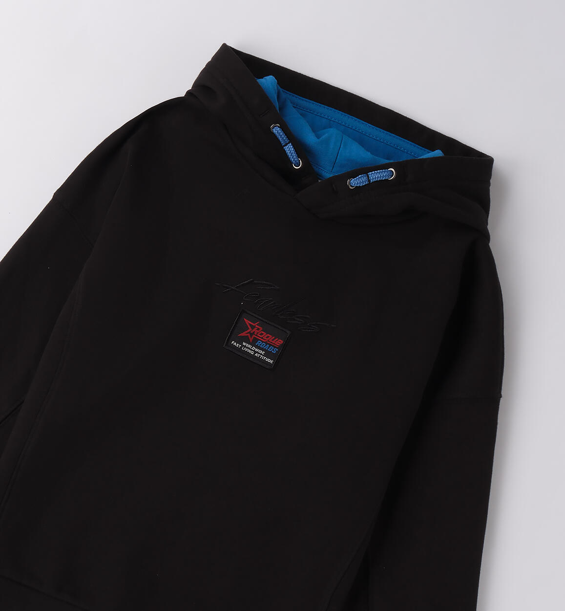 Felpa per ragazzo con cappuccio NERO-0658 - 2424F42500
