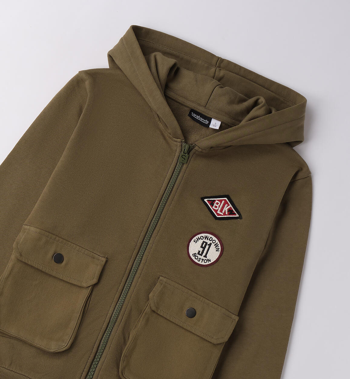 Felpa per ragazzo VERDE MILITARE-5554 - 2420F66000