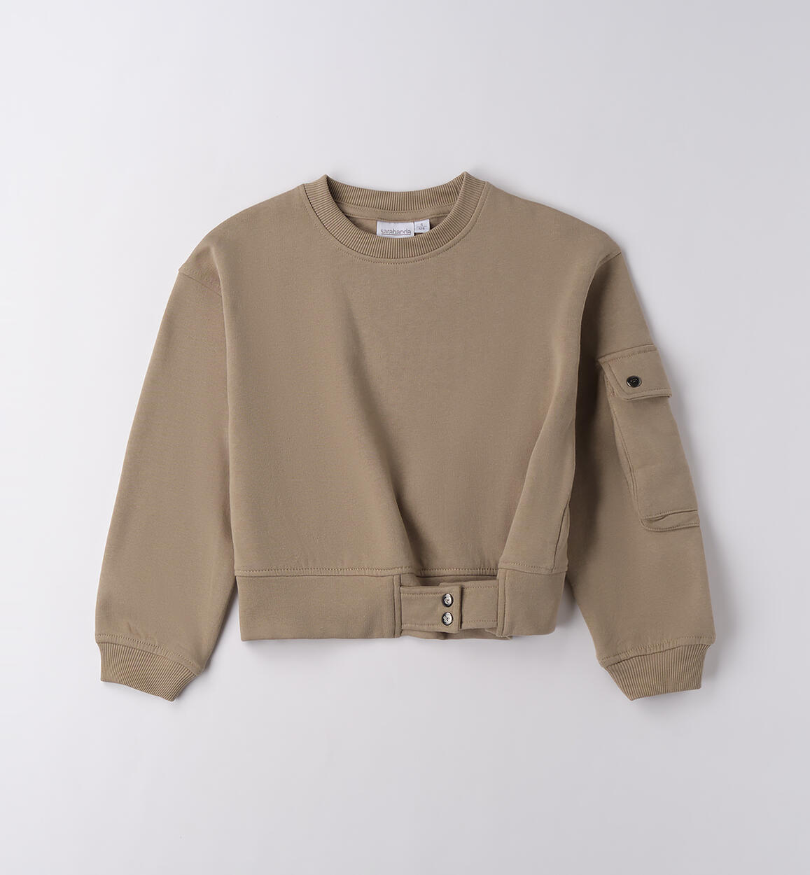 Felpa ragazza  OLIVE GREEN-5437 - 2460F52800