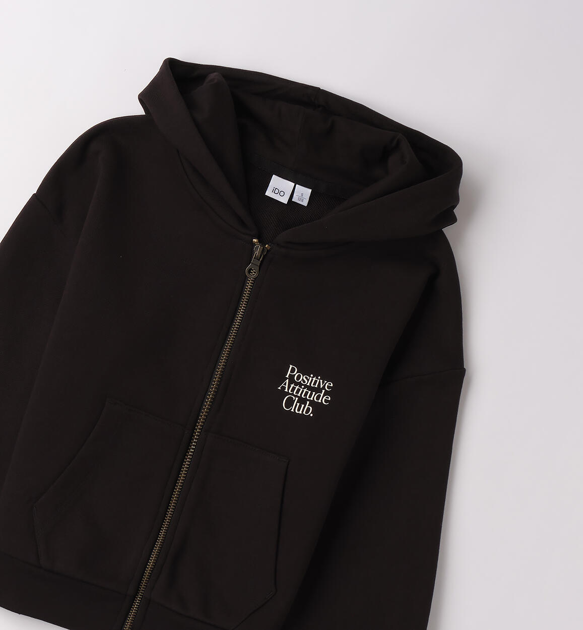 Felpa ragazza 100% cotone NERO-0658 - 2464F50000