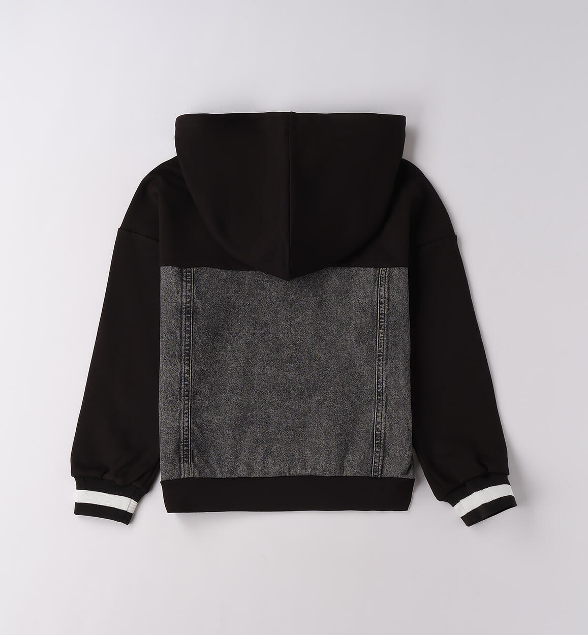 Felpa ragazza con cappuccio  NERO-0658 - 2464F50900