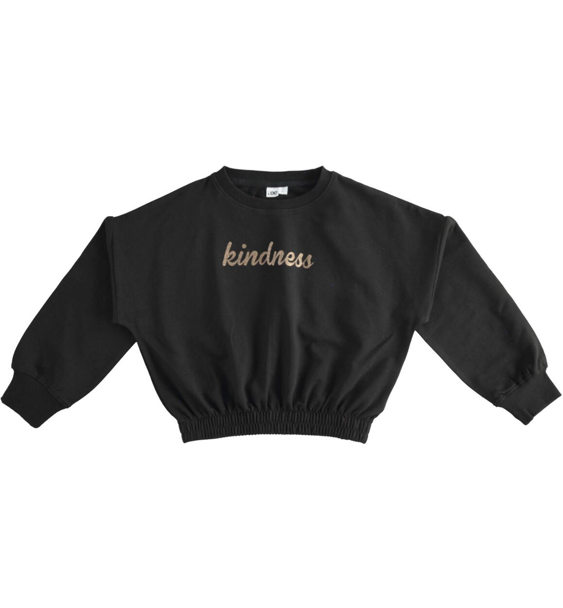 Girl sweatshirt with glitter from 8 to 16 years old iDO BLACK iDO