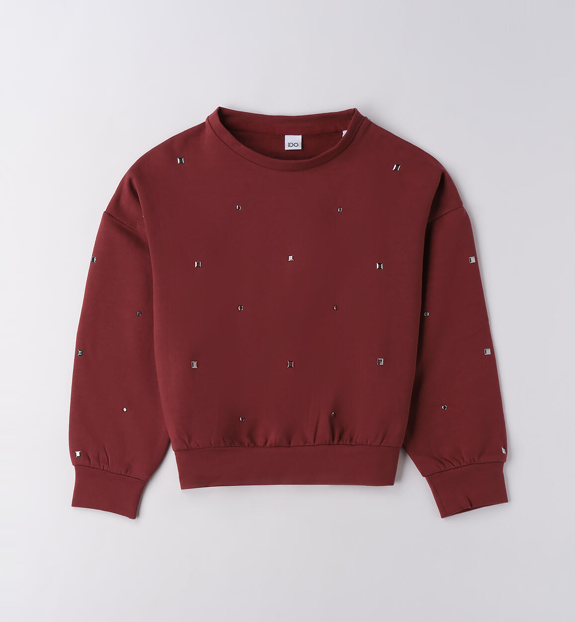 Felpa ragazza con strass ROSSO iDO
