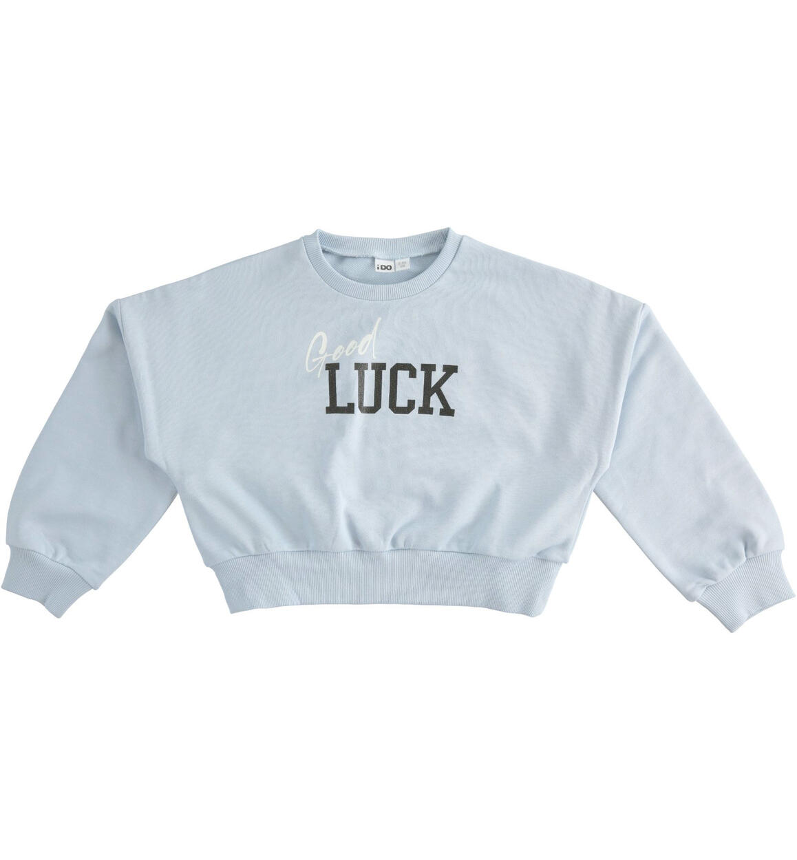 Cropped girl sweatshirt  from 8 to 16 years by iDO LIGHT BLUE iDO