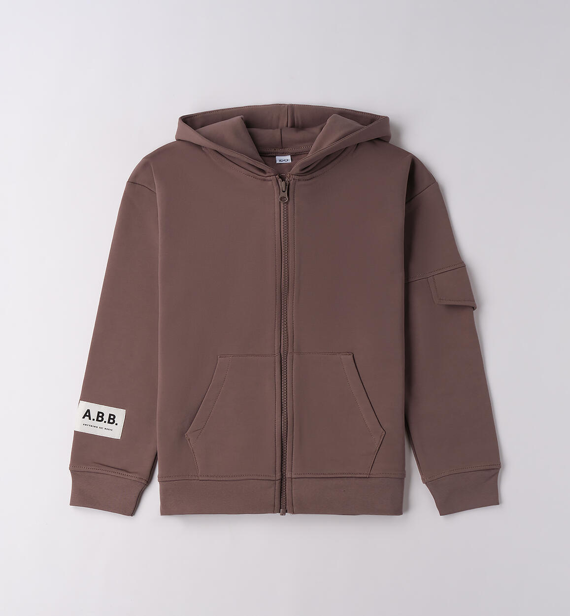 Felpa ragazzi modello unisex MARRONE iDO
