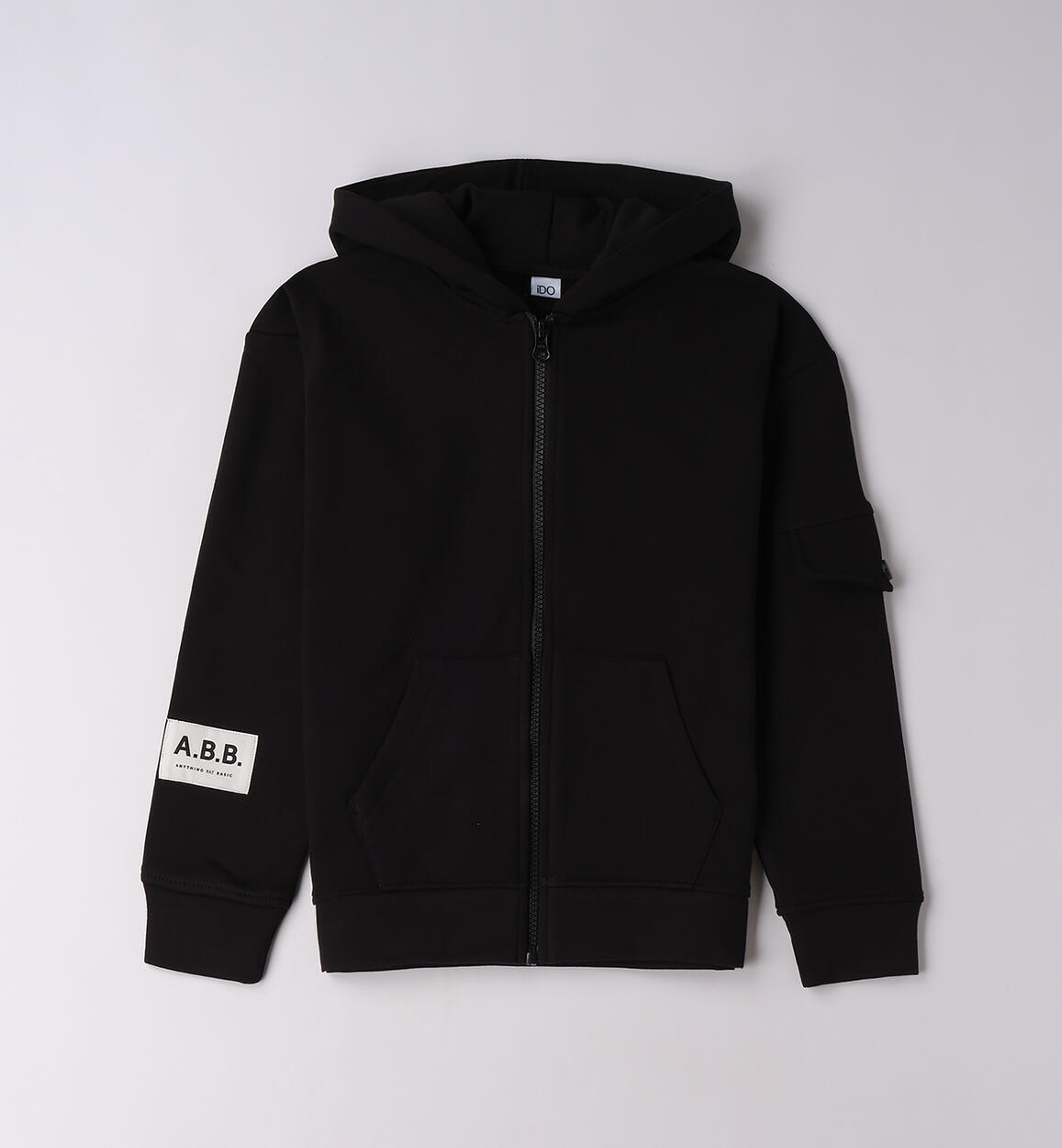 Felpa ragazzi modello unisex NERO iDO