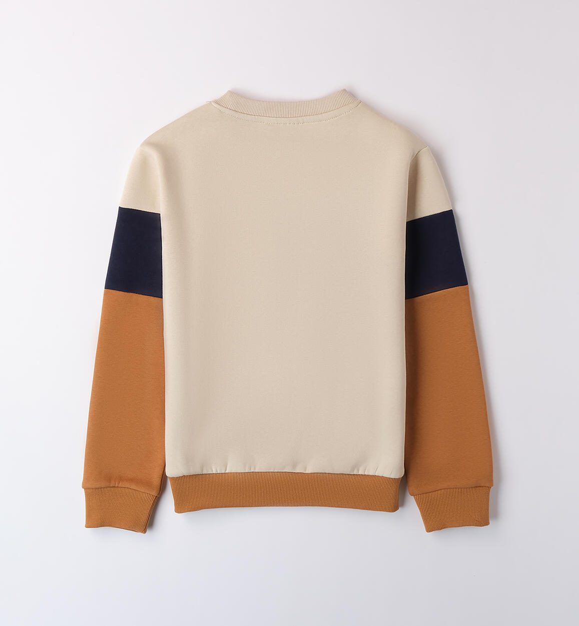 Felpa ragazzo bicolor BEIGE-0433
