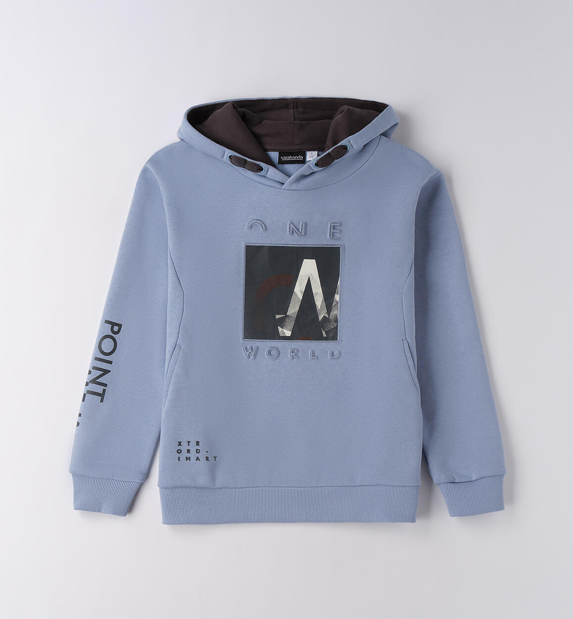 Felpa ragazzo con cappuccio BLU Sarabanda