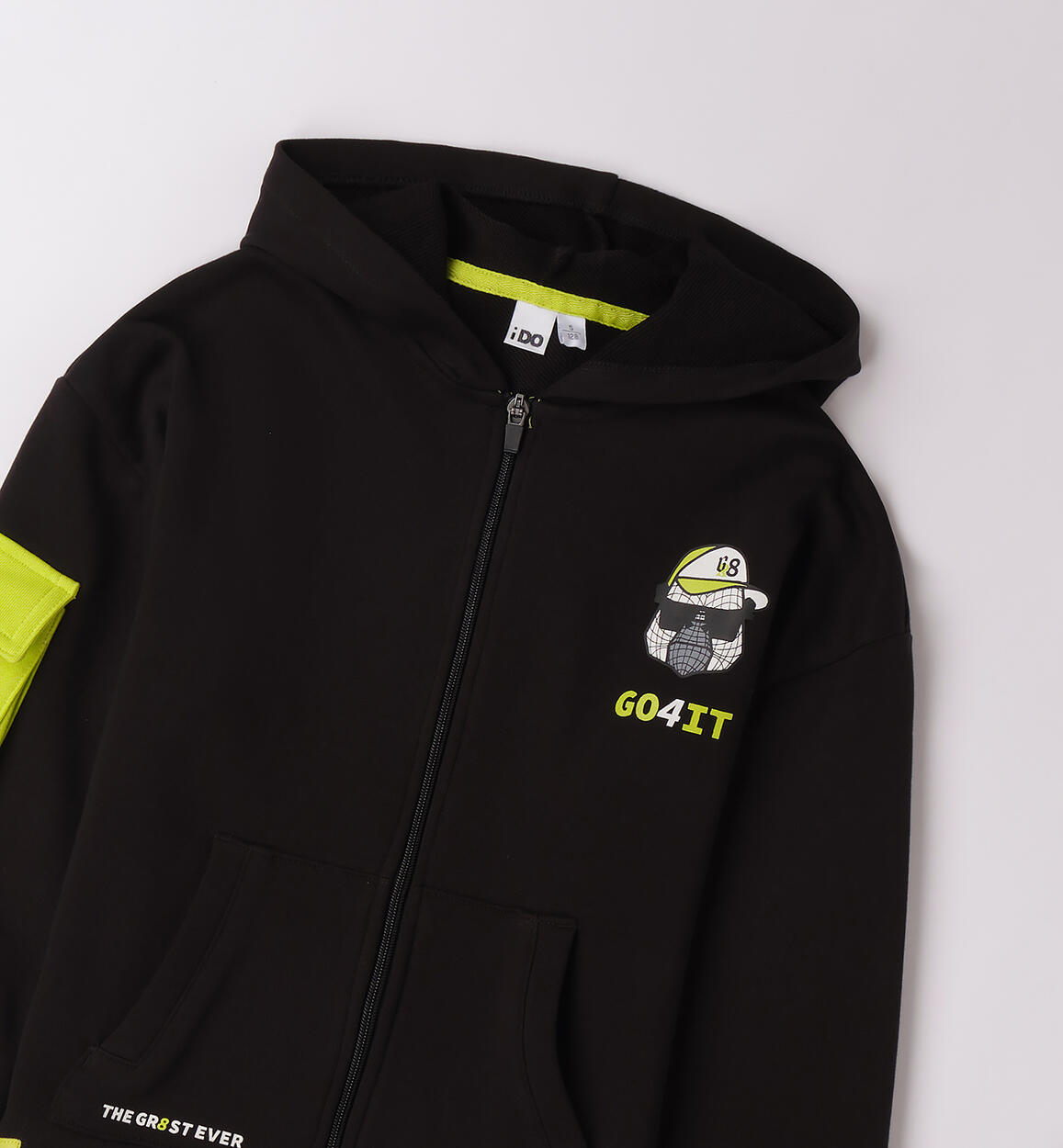 Felpa ragazzo con zip NERO-0658 - 2424B60100