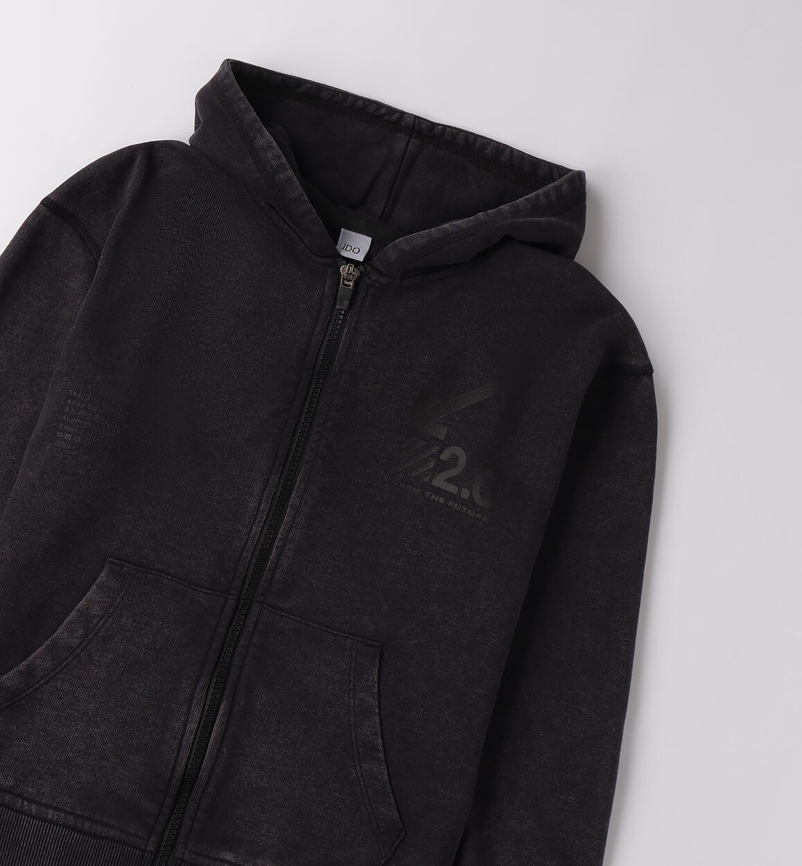 Felpa ragazzo con zip NERO-0658 - 2424F41100
