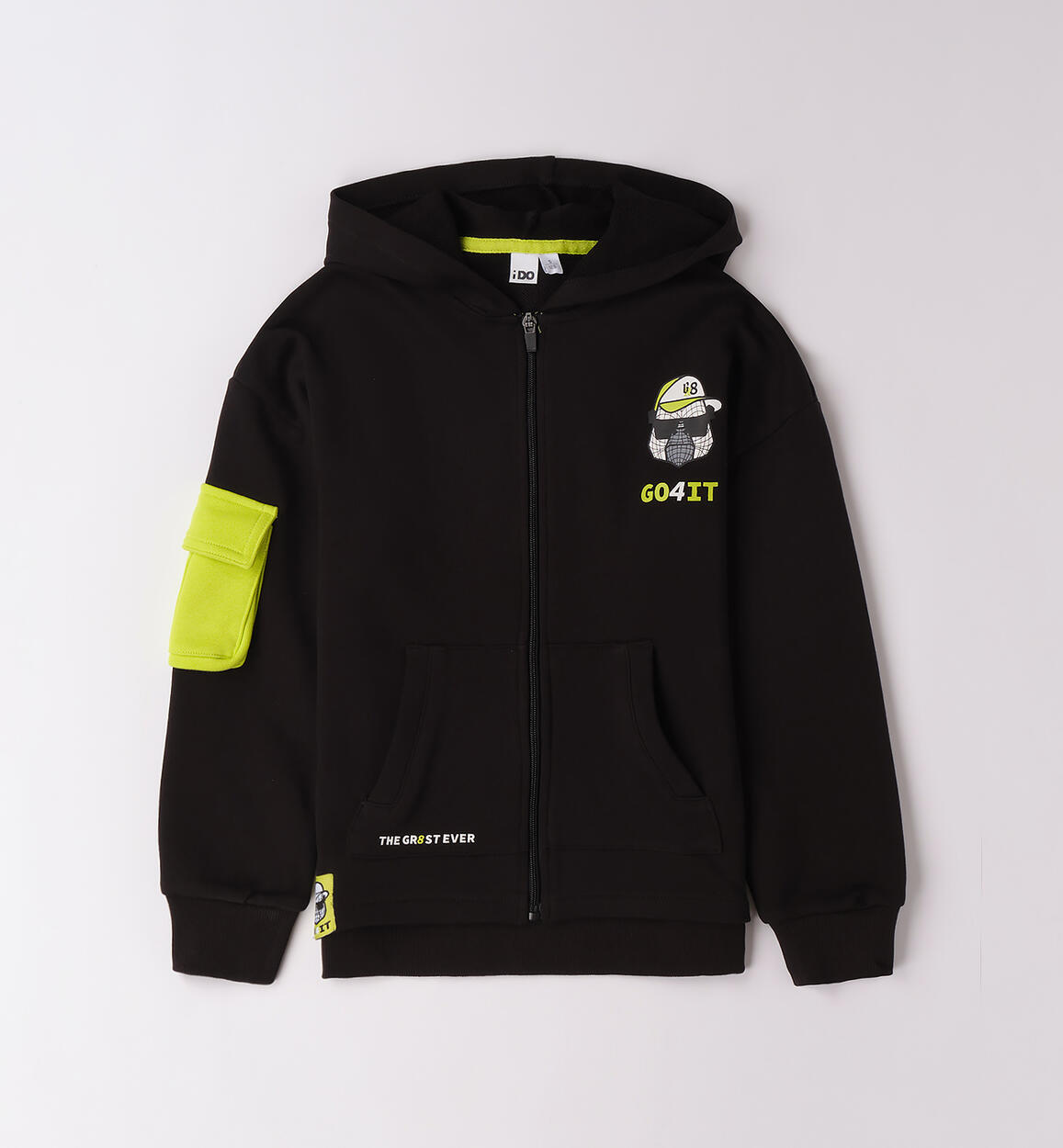 Felpa ragazzo con zip NERO-0658 - 2424B60100