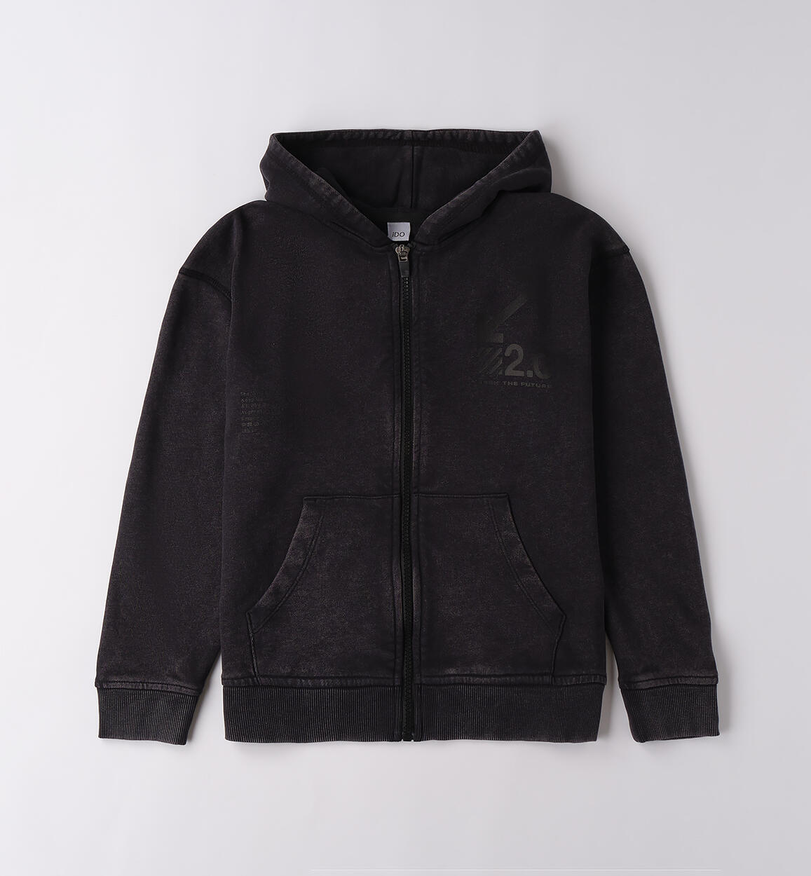 Felpa ragazzo con zip NERO-0658 - 2424F41100