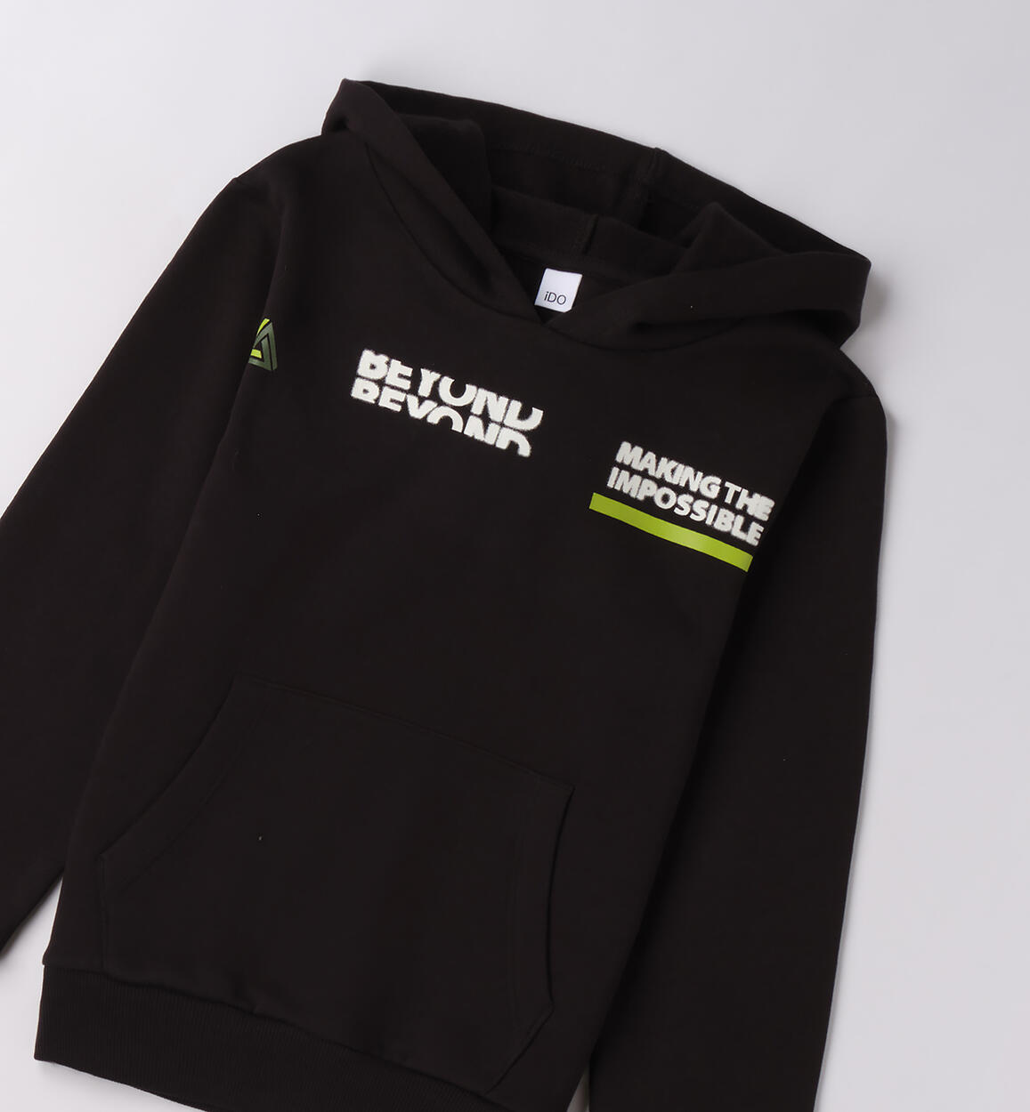 Felpa ragazzo in 100% cotone NERO-0658 - 2424F82700