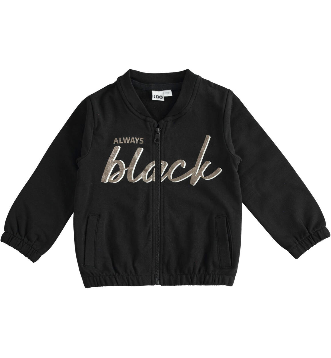 Sports sweatshirt for girls from 9 months to 8 years iDO BLACK iDO