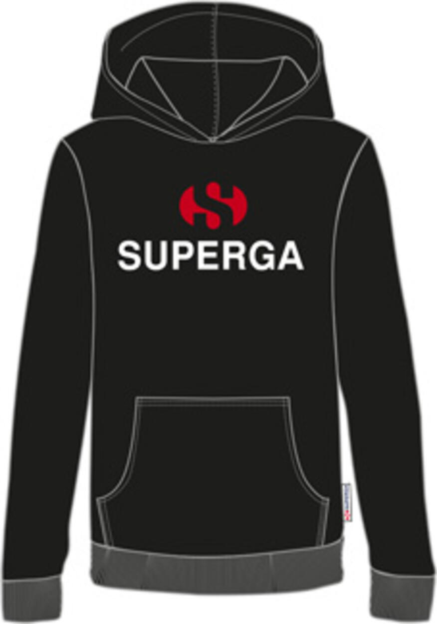 Felpa Superga con cappuccio NERO SUPERGA