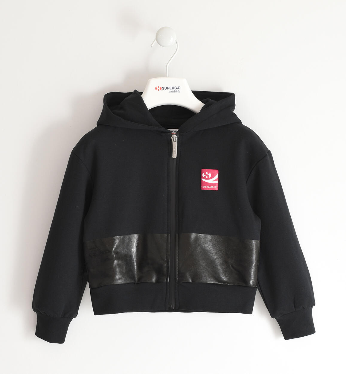 Felpa Superga con cappuccio NERO SUPERGA