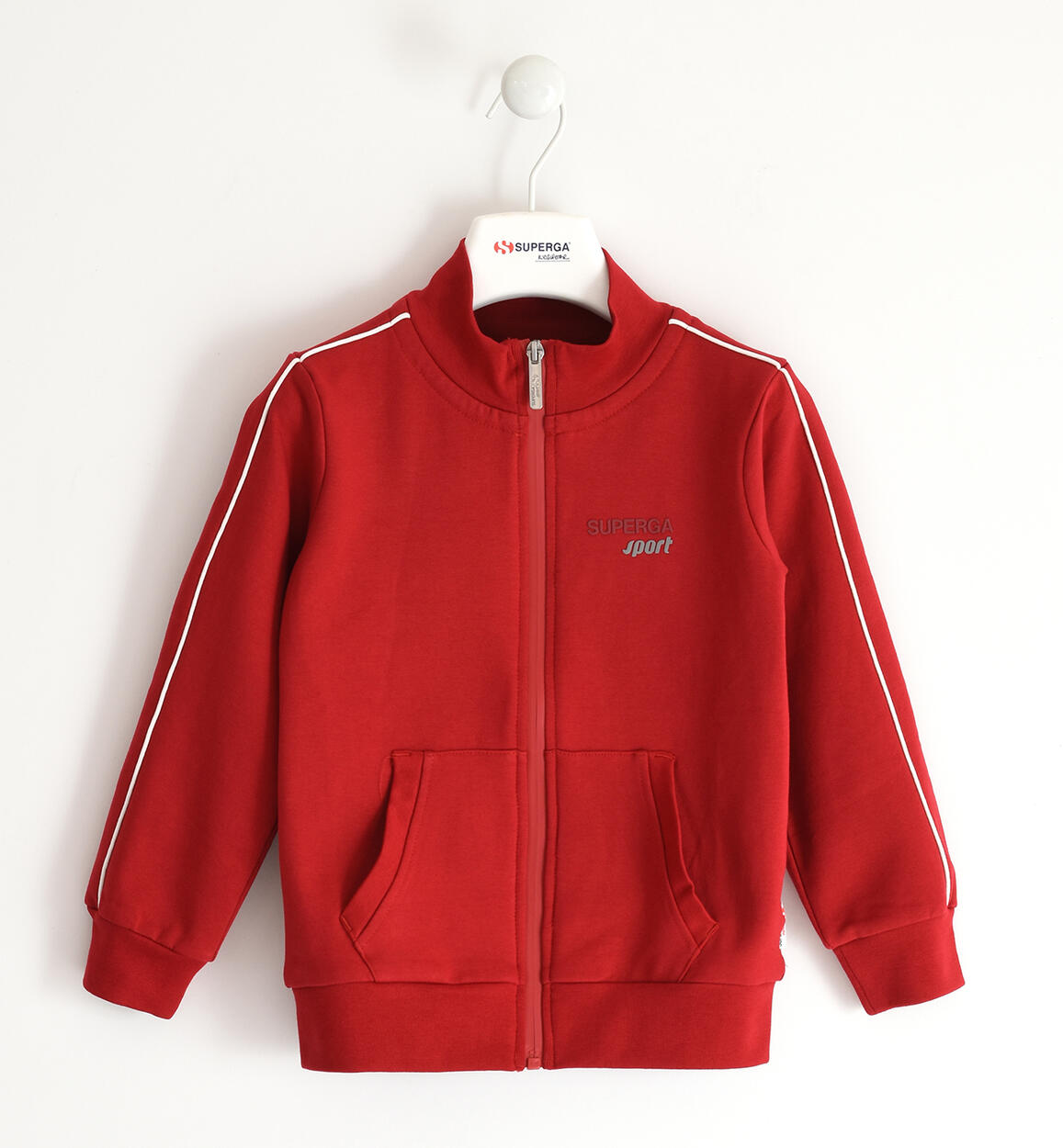 Felpa Superga con zip ROSSO SUPERGA