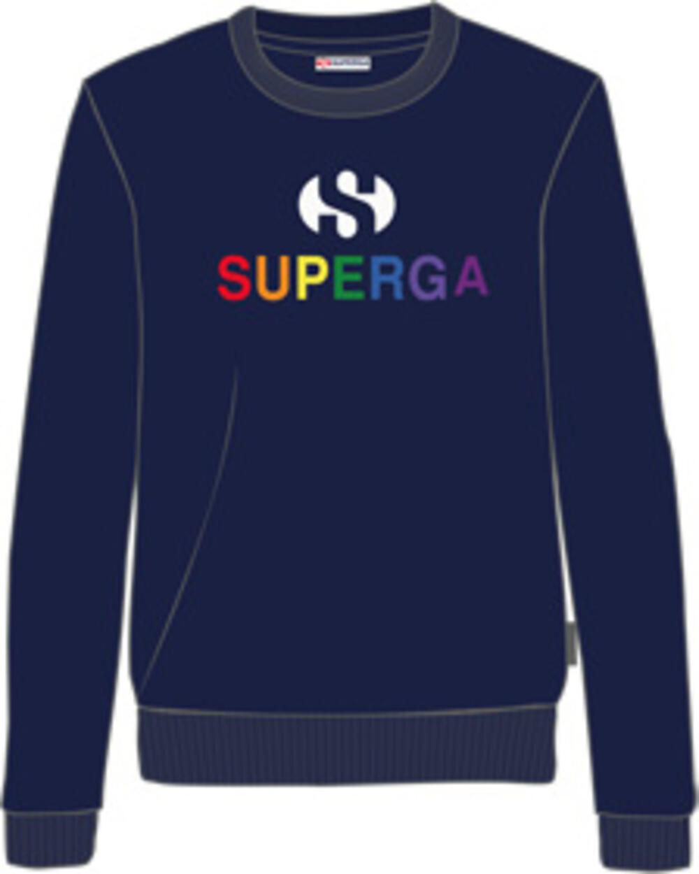 Felpa unisex 100% cotone BLU SUPERGA