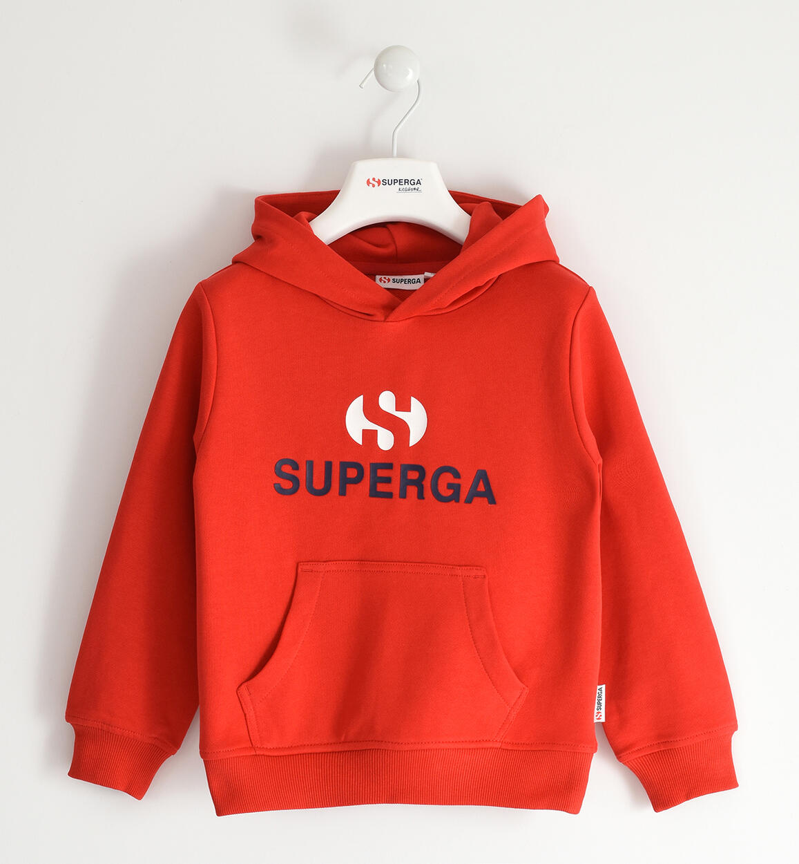 Felpa unisex Superga con cappuccio ROSSO SUPERGA