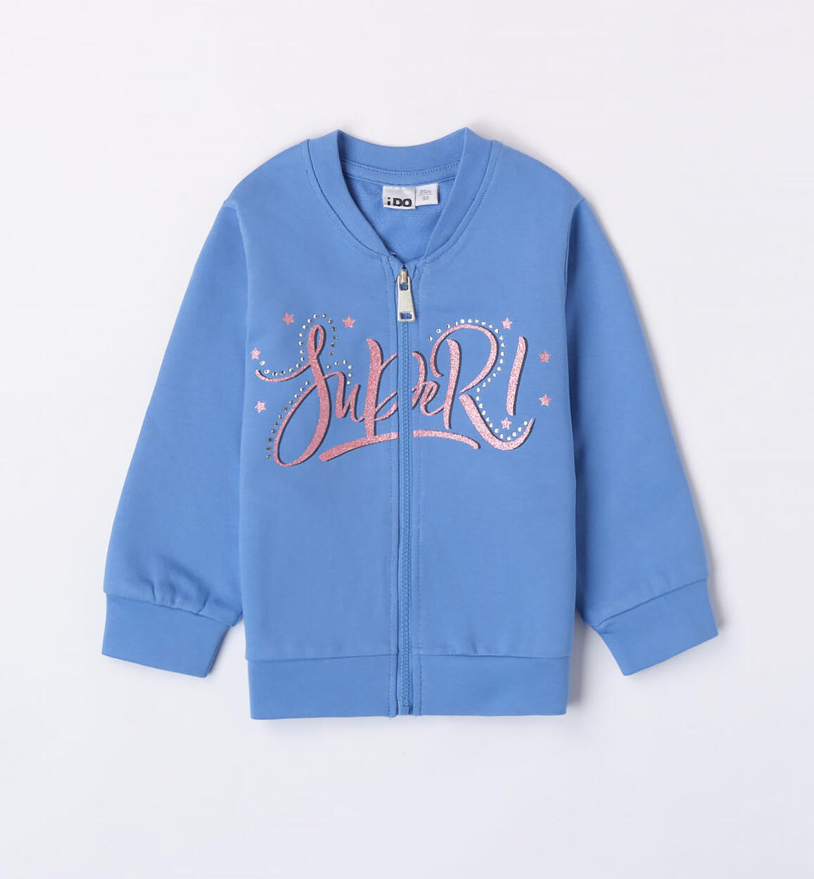 iDO lightweight sweatshirt for girls from 9 months to 8 years LIGHT BLUE iDO