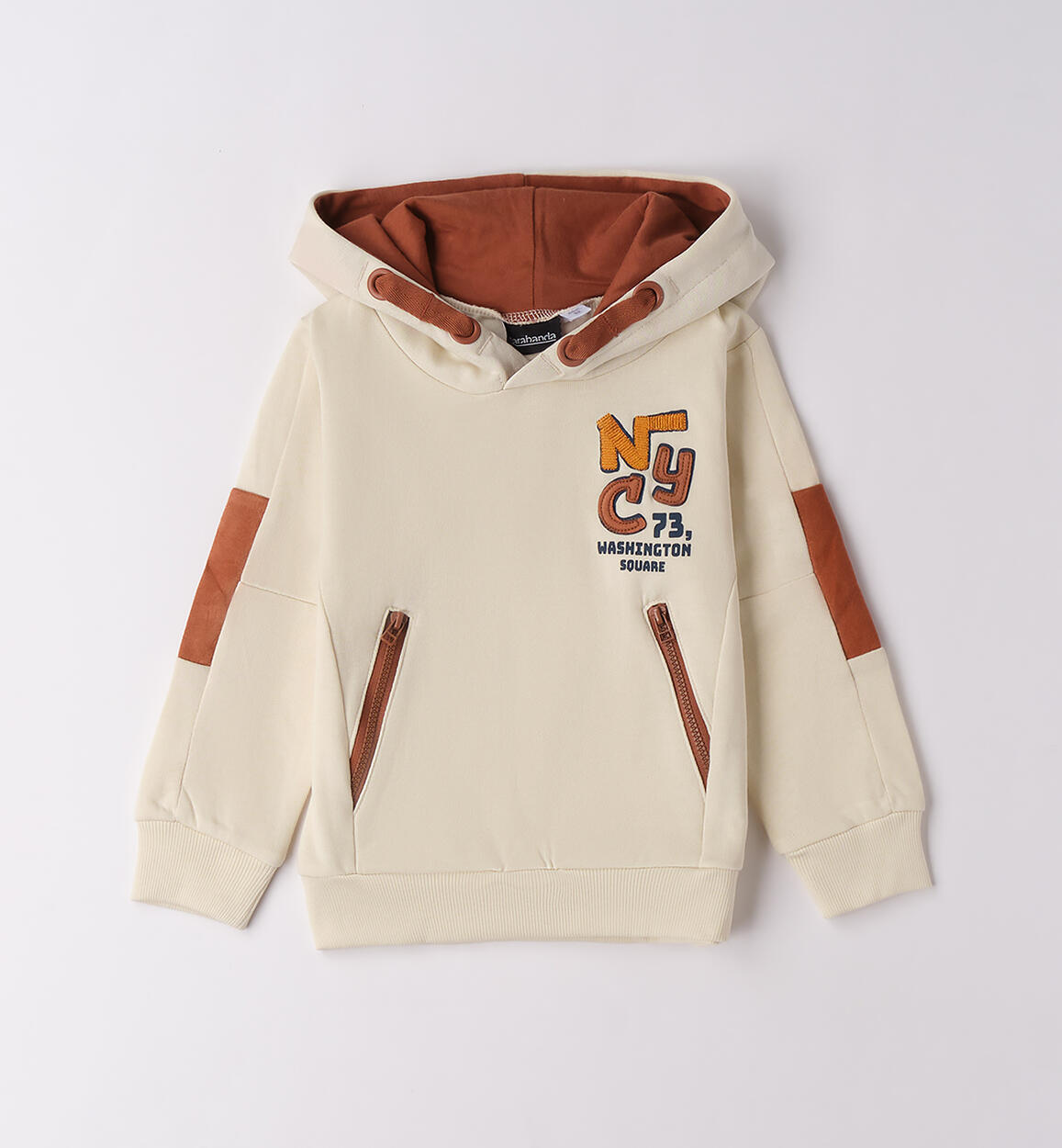 Felpa zip bambino BEIGE Sarabanda