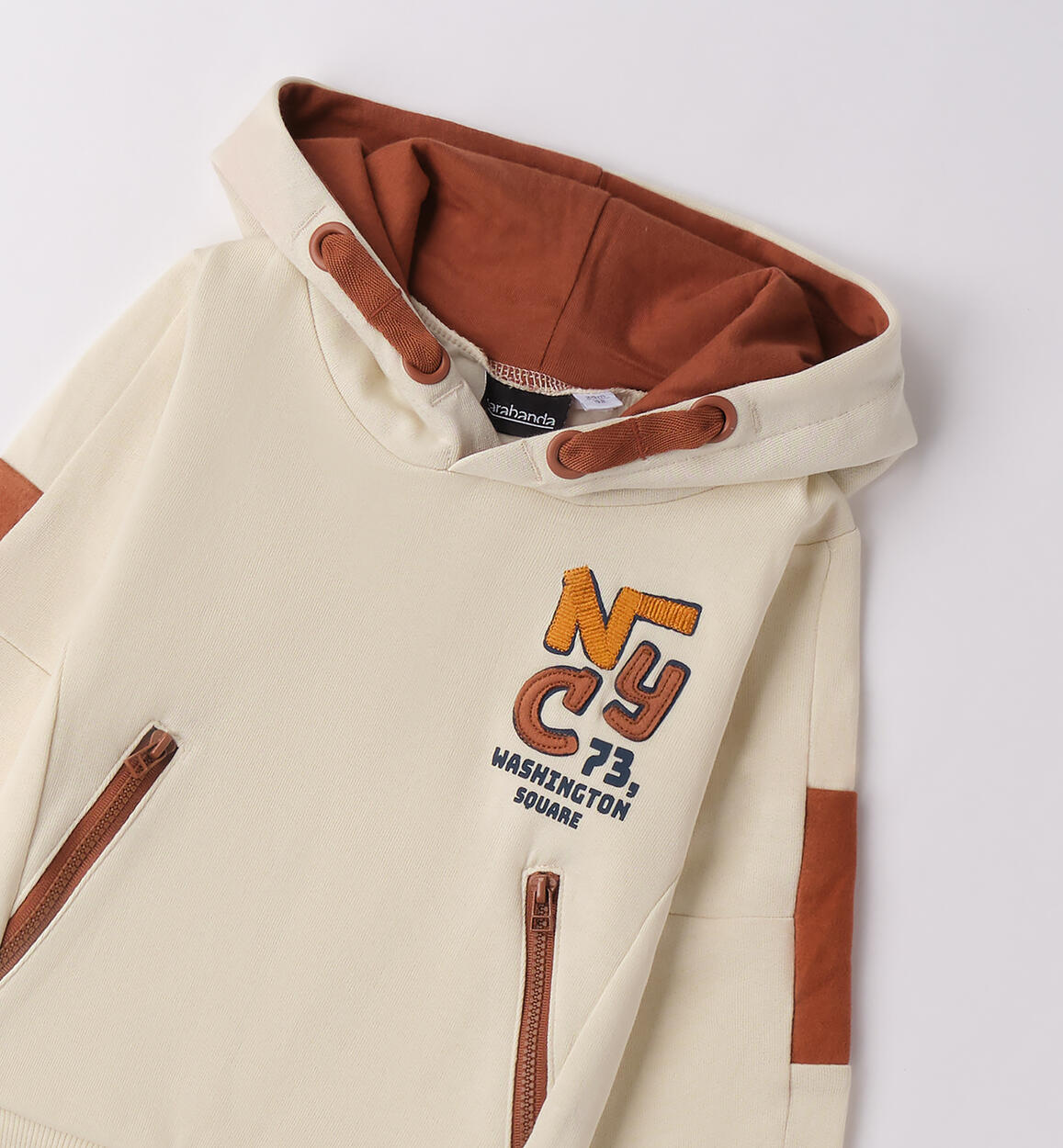 Felpa zip bambino ECRU-0124 - 1200F14600