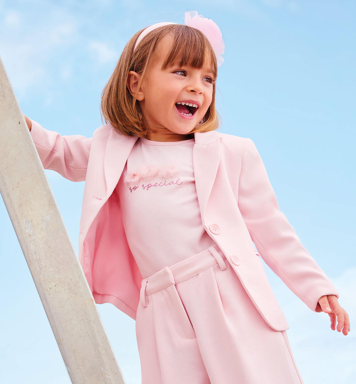 Giacca bambina elegante ROSA iDO