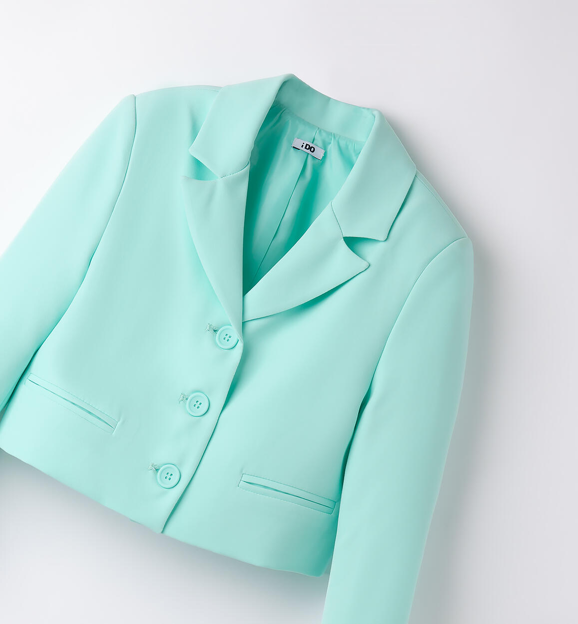 Giacca cropped bambina VERDE CHIARO-4634 - 2784B74900