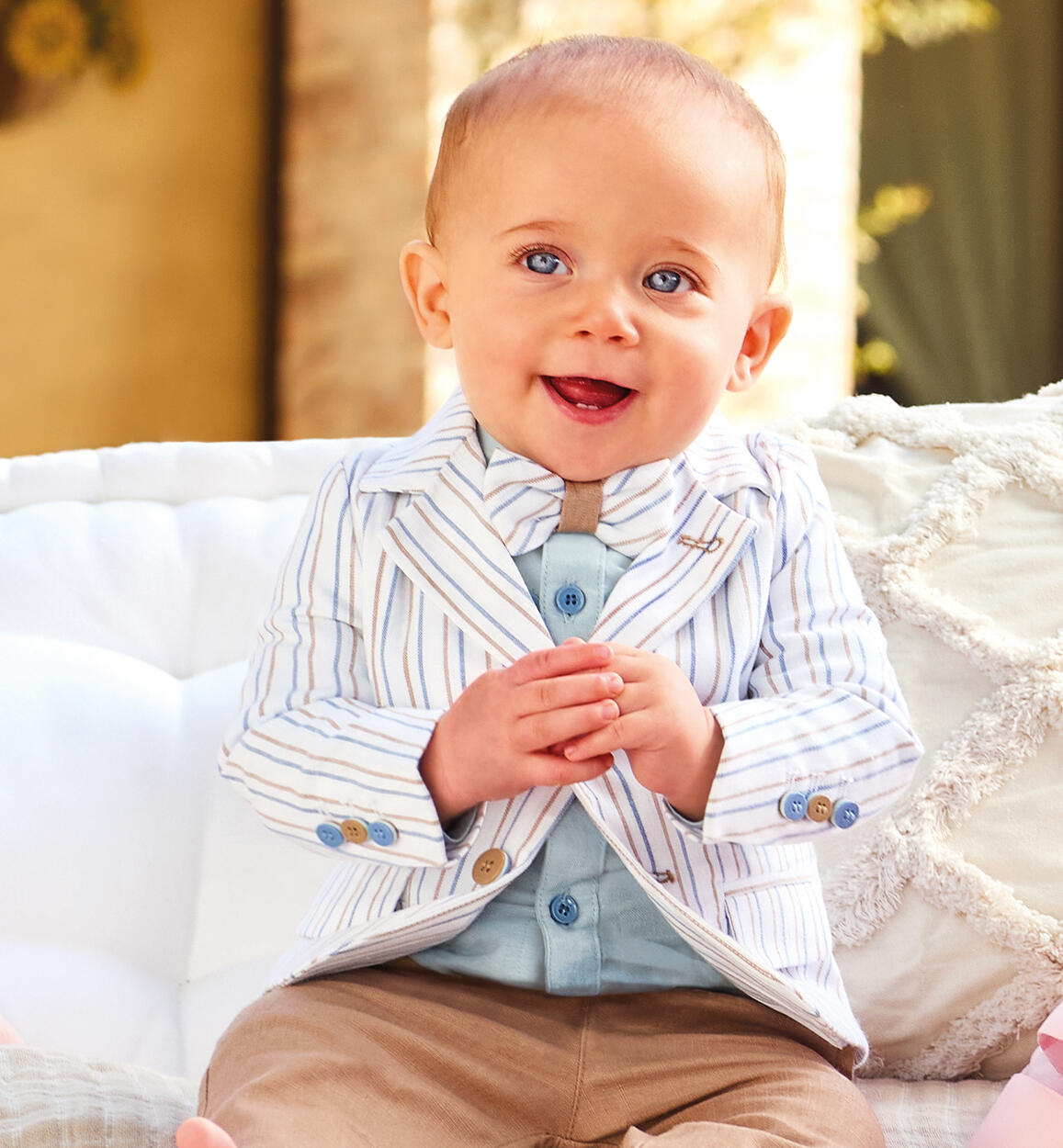 Giacca elegante neonato BIANCO Minibanda